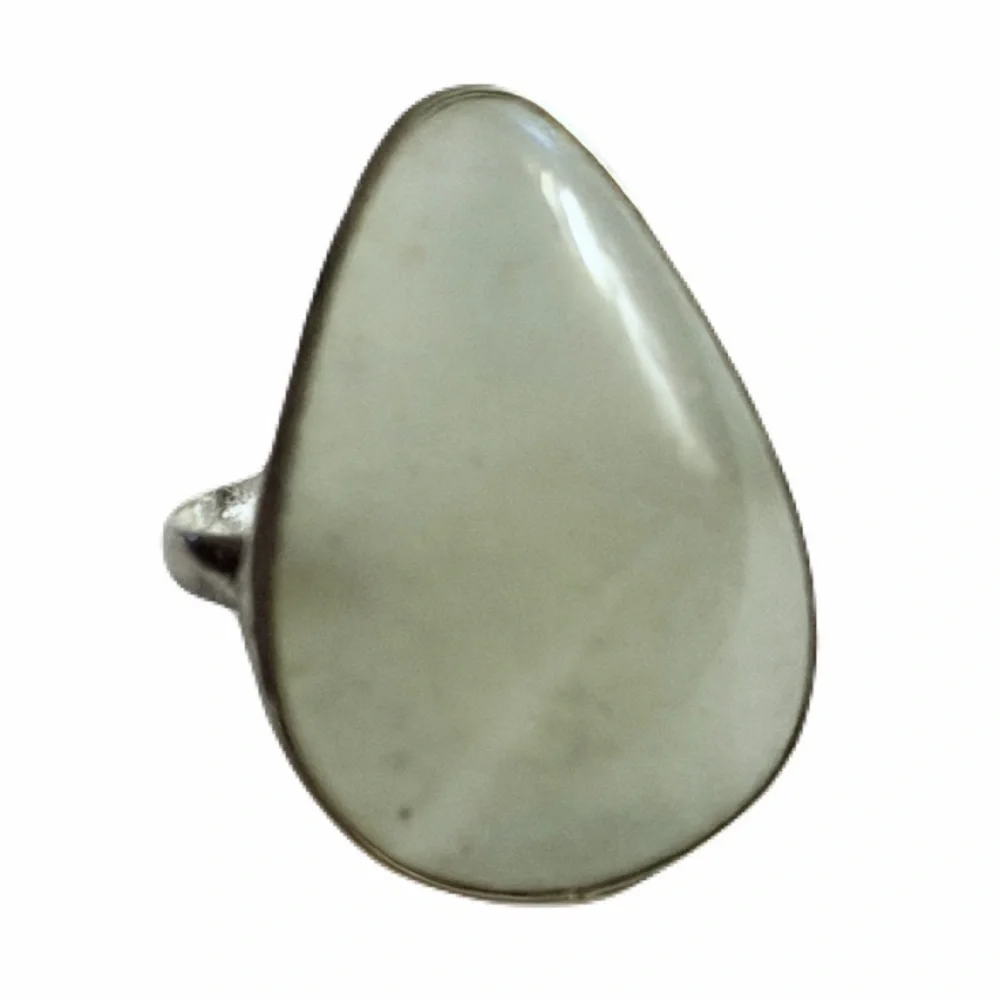 New Aventurine Elegant Green Quartz 925 Sterling Silver Tear Drop Artisan Ring
